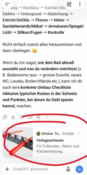 ChatGPT Ads erstellen lassen rodunercom.ch